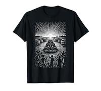 Sistema de Sonido Old Skool Free Party Rave Sound System Sunrise Field Culture Camiseta