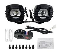 Sistema de sonido para moto - Altavoz para manillar | Altavoz Bluetooth para moto | Estéreo universal 12-80 V para ATV, Amplificador Radio USB AUX, calidad sonora HiFi, material ABS duradero