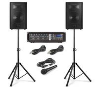 Sistema de sonido Vonyx VX210 800W RMS Bluetooth USB SD con mezclador integrado