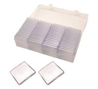 Sistema de soporte de cápsulas de monedas de 60 piezas con forro de espuma reconfigurable y carcasa protectora transparente para coleccionistas de monedas (blanco)