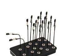 Sistema de soporte de pintura modelo con 15 abrazaderas de metal y caja organizadora integrada para una configuración eficiente del taller