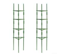Sistema de soporte para plantas de jardín para tomates y flores, optimización vertical del espacio con marco de acero reforzado (2 kits)