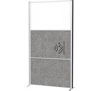 Sistema de tabiques modulares MAULconnecto MAUL, 2 paneles acústicos, 1 pizarra blanca