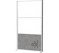 Sistema de tabiques modulares MAULconnecto MAUL, 2 pizarras blancas, 1 panel acústico