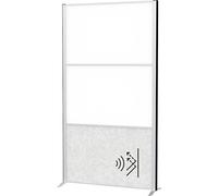 Sistema de tabiques modulares MAULconnecto MAUL, 2 pizarras blancas, 1 panel acústico