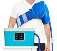 Sistema de terapia de frío con almohadilla de hombro grande - para cuidado poscirugía, desgarros de manguito rotador, hinchazón, esguinces, inflamación y otras lesiones - Wearable, ajustable, ergonómico - Kit de congelación de crioterapia