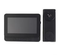 Sistema de timbre de video inalámbrico de 4.3 pulgadas con visiones nocturnas, ángulo de visión de 130 °, comunicación bidireccional, batería de 1500 mAh, ofrece un seguimiento conveniente del evento