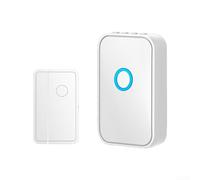 Sistema de timbre inalámbrico para sensor de puerta y ventana, ofrece 52 sonidos rápidos incluyendo melodía de alarma, adecuado para seguridad del hogar y negocio (blanco)