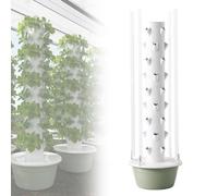 Sistema de torre de cultivo hidropónico con luz LED y bomba para cultivar frutas y verduras, 36 cápsulas