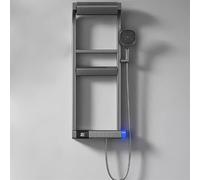 Sistema de torre de panel de ducha LED, cabezal de ducha de cascada y lluvia, chorros de masaje ajustables con boquilla de bañera, juego de columna de ducha termostática