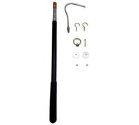 Sistema de tracción de escalera de ático mejorado, juego de ganchos y varillas de metal, agarre cómodo, para operadores de escalera de ático, sistema de tracción hacia abajo