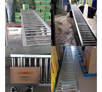 Sistema de transportador de rodillos ligero, transportador plateado de 50 cm y 120 cm para almacenes, mercados, doc y aeropuertos, manejo eficiente de materiales