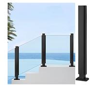 Sistema de valla comercial negro de 53/49/45/41/37/33, resistente al viento, con ranuras exteriores de 15 mm