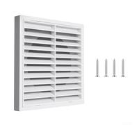 Sistema de ventilación con rejillas oblicuas y malla de filtro para una mejor circulación del aire, diseñado para espacios interiores con tubos de 4 pulgadas