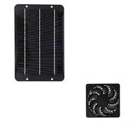 Sistema de ventilador de escape del panel solar 7W con dos ventiladores, cables de extensión y hardware de montaje para invernadero