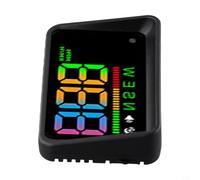 Sistema de visualización frontal para coches con salida de datos de velocidad GPS en KM H o MPH y control manual de brillo para una visualización óptima