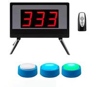 Sistema de zumbador inalámbrico con pantalla LCD, 3-10 zumbadores, 4 colores de estado, 3 modos de respuesta, juego interactivo para concursos escolares y programas de juegos