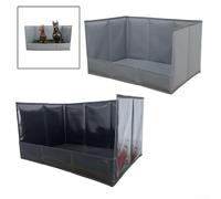 Sistema eficiente de gestión de orina de perro con base ventilada y hierba de sensación natural para eliminar el estrés (gris XL)