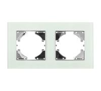 Sistema empotrado de cristal natural con marco de 2 elementos y funciones de regulación de luminosidad, ideal para ambientes modernos.