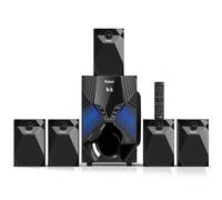 Sistema envolvente de 1000 W, 5 altavoces de audio satelital con cable, subwoofer de 8 pulgadas, 5.1/2.1 canales, cine en casa, graves profundos, HDMI ARC, entrada óptica de karaoke Bluetooth