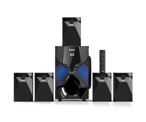 Sistema envolvente de 1000 W, 5 altavoces de audio satelital con cable, subwoofer de 8 pulgadas, 5.1/2.1 canales, cine en casa, graves profundos, HDMI ARC, entrada óptica de karaoke Bluetooth