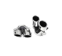 Sistema Escape Parachoques Trasero Negro Con Silenciador Para Mercedes Para Benz Clase A W177 A35 A200 A180 A45 Punta Escape Para Vehículos Cuádruples(Silver A)
