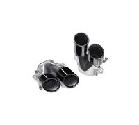 Sistema Escape Parachoques Trasero Negro Con Silenciador Para Mercedes Para Benz Clase A W177 A35 A200 A180 A45 Punta Escape Para Vehículos Cuádruples(Black A)