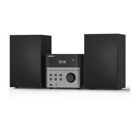 Sistema estéreo para casa Micro HiFi Compacto con Reproductor de CD, Bluetooth, Radio FM, USB, AUX-in, Pantalla LED y botón Grande, Mando a Distancia (lp-128)
