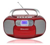Sistema Estéreo Portátil Roadstar RCR-4635UMP/RD 3,6W RMS USB AUX CD Cassette FM LCD Rojo