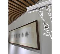 Sistema flexible para colgar obras de arte, riel ajustable para decoración de pared, ideal para bibliotecas, estudios y oficinas