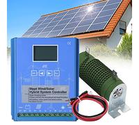Sistema híbrido Solar y eólico, Controlador de Carga Mppt, turbina eólica 600w/800w/1000w, Panel Solar 600w/600w/1000w, Controlador Solar Mppt de 12v/24v/48v para Sistemas domésticos, 48v-800w (24v 8
