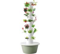 Sistema Hidropónico Vertical: Huerto Vertical De Interior para Hierbas Frescas, Verduras Y Frutas, Kit Aeropónico Sin Tierra con Depósito De Agua para Jardinería Doméstica. A 7-layer-28-hole