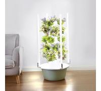 Sistema Hidropónico Vertical: Huerto Vertical De Interior para Hierbas Frescas, Verduras Y Frutas, Kit Aeropónico Sin Tierra con Depósito De Agua para Jardinería with Led 5-layer-20-hole