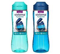 Sistema Hydrate Tritan Active Botella de agua para deporte | 800 ml | Botella de agua a prueba de fugas | Sin BPA | Ocean Blue & Minty Teal | 2 unidades