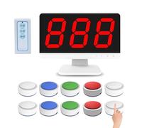 Sistema inalámbrico de juego de preguntas con pantalla LCD, 3-16 zumbadores, 4 colores de estado, 3 modos de respuesta para programas de juegos, concursos escolares, cuestionarios de fiesta