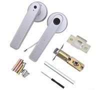 Sistema inteligente de bloqueo de huellas dactilares para puertas interiores, entrada sin llave con contraseña y acceso con llave para dormitorio y oficina (plateado)