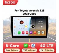 Sistema Inteligente de Radio para Automóvil Hizpo para Toyota Avensis T25 2002-2008, Carplay, Multimedia, GPS, 2DIN, Estéreo, Android 14, Auto, 8+128G S4 (4GB 32GB)