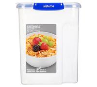 Sistema KLIP IT PLUS recipiente para guardar cereales | Recipiente hermético de 4,2 litros para almacenar alimentos en la despensa | Sin BPA