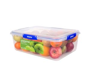 Sistema KLIP IT PLUS recipiente rectangular para guardar alimentos | 7,5 l | Fiambrera con tapa para alimentos hermética, apilable y apta para el frigorífico y el congelador | Sin BPA