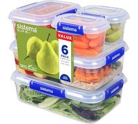 Recipientes Sistema KLIP IT PLUS Food Storage | Juego de recipientes herméticos de 6 unidades (2 x 400 ml, 3 x 1 l, 1 x 2,2 l) | Sellado a prueba de fugas | Clips de cierre sencillo | Sin BPA