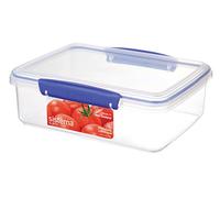 Sistema KLIP IT - Recipiente de almacenamiento de alimentos transparente con clips azules (2 L)