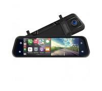 Sistema navegación Coche Cámara de salpicadero CarPlay Auto 4K con Doble Lente, Espejo retrovisor, DVR para Coche, Caja Negra(1080P)