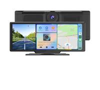 Sistema navegación Coche Pantalla CarPlay con resolución 4K para cámara de salpicadero Delantera y Trasera 9,3 Pulgadas.Inalámbrica para Apple