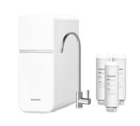 Sistema Philips de MICROFILTRACIÓN, mejor sabor del agua, filtro de larga duración, diseño compacto y fácil instalación