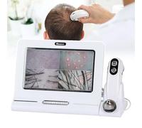 Sistema profesional de análisis del cuero cabelludo Microscopio detector de cabello Pantalla HD de 11 pulgadas No requiere aplicación Sonda con aumento de 50X/200X