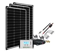Sistema Solar 300W Black Frame basicPremium-L Controlador de Carga PWM Kit de...