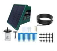 Sistema solar de riego por goteo, kit de riego automático con temporizador y manguera de 10 m para plantas de invernadero de jardín, dispositivo de riego solar ecológico para flores en maceta