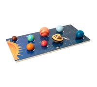 Sistema Solar para Niños 36 Meses Más Tablero Modelo de Sistema Solar de Madera con Modelos de Planetas 3D y Tarjetas de Aprendizaje Juguetes Educativos Preescolares para Niños Niñas