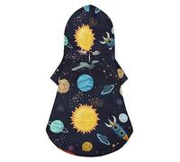 Sistema Solar Planetas y Estrellas Sudadera con Capucha para Perros Ropa de Lujo para Perros Chaqueta de Invierno para Perros Ropa para Mascotas Sudadera con Capucha Bulldog francés Teddy Pug Ropa par