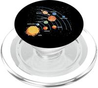 Sistema Solar Sol Planetas Órbita Espacio Galaxia Hombres Mujeres Niños PopSockets PopGrip para MagSafe